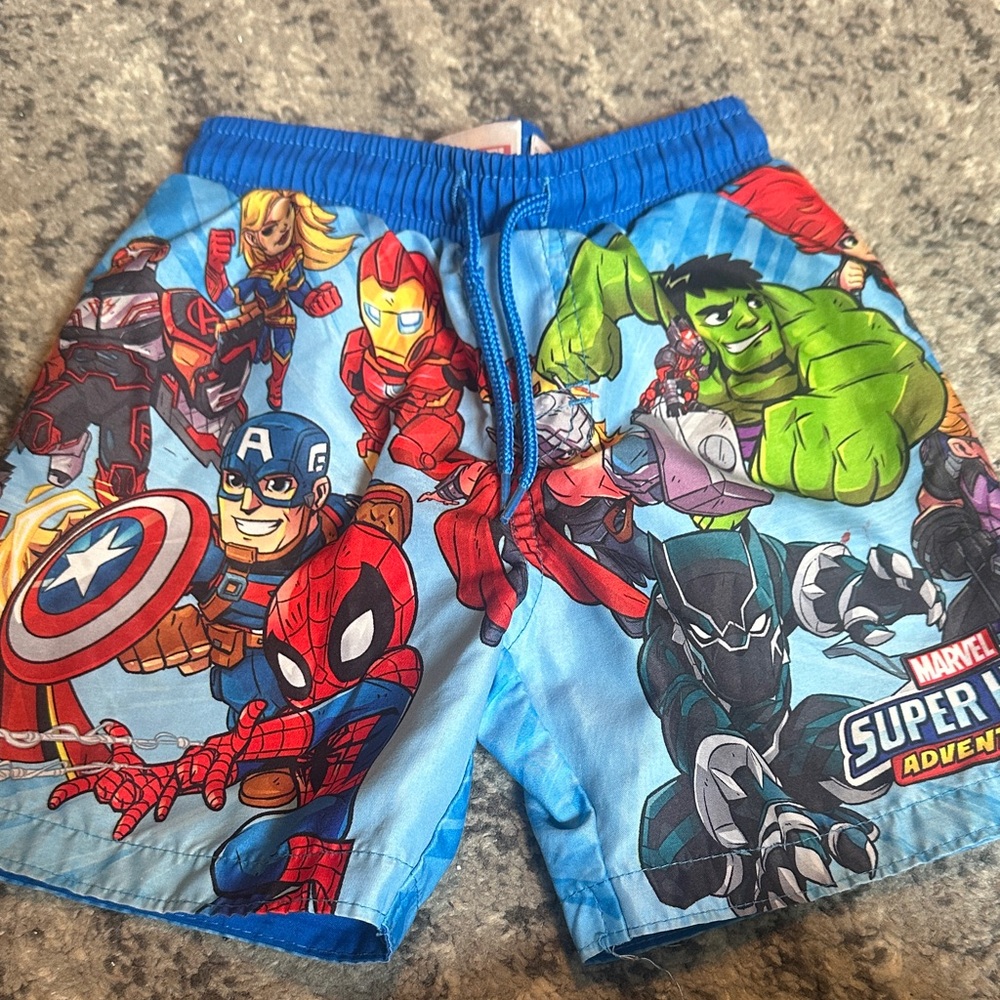 Marvel Super Hero Adventures Kids Shorts - Blue 3T